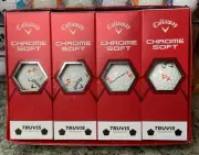 1 Dozen Callaway Truvis Golf Balls - Chrome Soft - 2018 - Unknown Logo