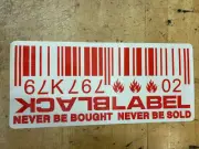 HUGE 18x8 BLACK LABEL Skateboards Barcode John Lucero Skateboarding STICKER