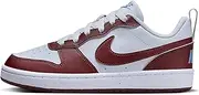 [Nike] Boys' Court Borough Low Recraft Trainers, Pure Platinum Dark Team Red Blue Beyond, 37.5 EU