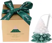 Healeved 1pc Christmas Tree Candles Scented Candles Burning Fragrance Wax Tea Light Candle Holders Christmas Scented Candle Tealight Holder Rotating Tea Light Holder Present Ice Wax Material