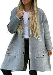 [Generic] Casual Coats for Women Sweater Vest Blouse Shirts Coat Sweatshirt Floor Length Dusters Women