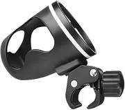 Kisangel Cup Holder for Strollers Walkers Bicycles Rotatable Bottle Bracket Fits Rods Durable Non Slip Design Black