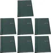 7 Pcs Collection Book Set, Green Clear PVC Pages, Design, 120 Pockets for Silver Dollars Tokens Medals, Ideal Collectors, Leakproof to Keep