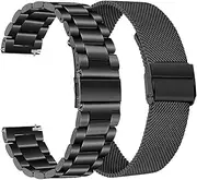 [FitTurn] Metal Watch Band Compatible with Huawei Watch 4 Pro/GT Runner/GT4 46mm/GT3 46mm/GT2 46mm Wrist Strap Compatible with Huawei Watch 3/Watch 3 Pro Bands for Huawei Watch GT2 Pro/GT3 Pro Bracelet