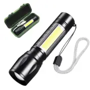 Super Bright LED Flashlight USB Rechargeable Mini Torch Zoomable Camping Hiking