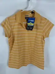 Adidas Golf Polo Womens M Climacool Short Sleeve Collared Shirt Orange Medium