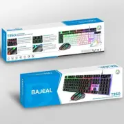 Comfortable Touch Wired Keyboard with Ergonomic Design and Seven Color Lights