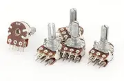 Aexit 5 (Potentiometer) Pcs B10K Type B 10K Ohm 6 Terminal Dual Linear Variable (59ry588qf204) Rotary Potentiometer
