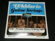D'ADDARIO GUITAR STRINGS E- SERIES / EJ38 PHOSPHOR BRONZE 12 STRING LIGHT / NEW