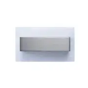 NEW YORK Wall Light Interior Surface Mounted Up/Down 6W Rectangular Satin Nickel 3000K Clear Acrylic Border 360LM