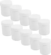 DECOMELODY Plastic Storage Jars with Lids 150ml Airtight Containers for Makeup Cream Food Reusable Wide Mouth Jars for Travel Home