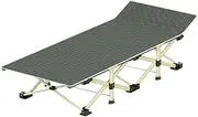 SHUQICAINA Folding Camping Beds, Portable Camp Bed for Adult, Extra Wide Sleeping Cots for Camping with Carry Bag, Heavy Duty Camping Cot Support 440 lbs, Suitable for Travel/Office/Outdoor