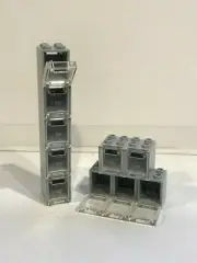 LEGO X10 Container Cabinet Blue Grey 2x2x2 With Clear Door All New Parts