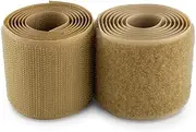 Hook and Loop Tape Beige Sew-On Hook and Loop Fasteners Set - 1 Yd. x 2"