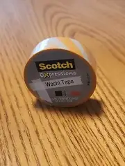 Magic Washi Tape 3M Scotch Expressions Orange Stripe Pattern .59"x 393" 10.9 YD