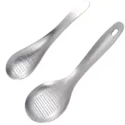 2pcs Stainless Steel Garlic Ginger Fruit Vegetable Grater Spoon Press Garlic ...