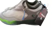 AND1 Little and Big Kids Zip Basketball Sneakers Size 4 Big Kid Gray/Green New