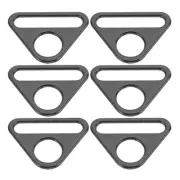 6Pcs 1.5 Inch Triangle Buckle Adjuster D Ring Triangle Buckles Black