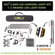 OEJ 5 Bar LED Camp Light Kit + 2 Orange LED Bars | LED Camping Lights | Magnet