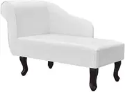 Chaise Longue White Faux Leather Home Chaise