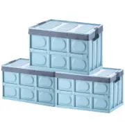 Foldable Storage Boxes with Lidsz, 3 Pack Collapsible Plastic Storage Bins Or...
