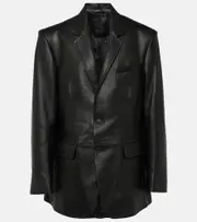 [Wardrobe.NYC] Wardrobe.NYC Oversized leather blazer AU 14 black