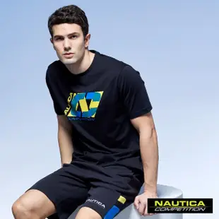 【NAUTICA】男裝 COMPETITION撞色LOGO短袖T恤(黑)