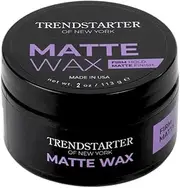 TRENDSTARTER - Men's Firm Hold Travel-Size Pomade (2oz) - Matte Finish, Water-Based, Flake-Free Styling Wax for All Hair Types