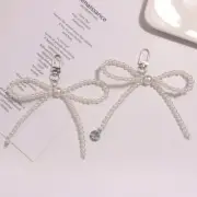 Sweet Bowknot Pearl Charm Pendant Phone Straps Keychain Strap Bag Decorati_$d
