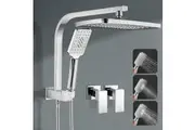 ACA 12 inch Rain Shower head set Shower taps 3-Mode Handheld head Shower High Pressure Chrome WELS