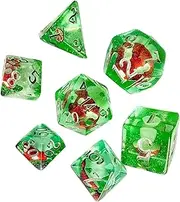 Mushroom Dice Set - Table Game Dice | Small Resin Dice Set for Role Playing Games and Tabletop Games, Set of 7 Tabel Game Dice