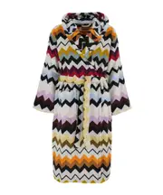 Missoni Home Zig-Zag Pattern Hooded Bathrobe S,L,M Multicolor