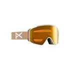 Anon M4S Cylindrical Goggle + MFI Face Mask in Summit Taupe Perceive Sunny