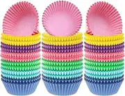 Selizo 600 Pcs Cupcake Liners Cupcake Wrappers Cupcake Paper Baking Cups for Cake Balls, Muffins, Cupcakes and Candies, Assorted Bright Colors