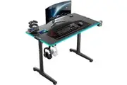 [ERK-GIP-44B] Eureka Ergonomic Gaming Desk with RGB lighting, USB Ports, Headset Hook