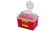 BD Multiuse Nestable Sharps Container, 14 Quart, Hinge Cap, Red (Sold as 5 Pack)