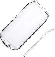 SHOWERORO 1 Set Glass Mugs Thick Straws Beverage Clear Tea Cups Milk Bottle with Straw Pink Clear Water Bottle Cup with Lid and Straw Iced Coffee Cup Stainless Cup with Straw Water Bottles
