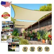 Custom 6' x 18' Beige Rectangle Sun Shade Sail - UV Resistant Heavy Duty Canopy