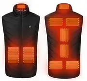 [scosao] Unisex Heated Vest with 9 Heating Zones,USB Electric Heated Jacket for Men Women Heated Clothing with 3 Heating Levels