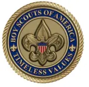 Boy Scout of America Medallion for Box Cremation Urn/Flag Case - 3 Inch Diameter