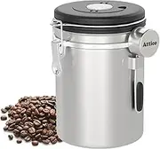 Coffee Canister,Coffee Storage Container,Airtight Stainless Steel Kitchen Food Storage Container with Date Tracker and Scoop for Coffee Beans,Ground Coffee,Sugar,Flour,Tea,Cereal,Nuts
