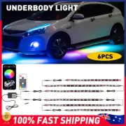 4x60cm+2x120cm RGB Under Car Neon Light Tube Glow Underglow Underbody LED Lights