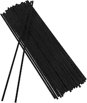 50pcs Black Fiber Reed Diffuser Sticks 4mm Essential Oil Aromatherapy Diffuser Refill for Home Office Car