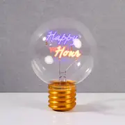 Rechargeable Neon Bulb 'Happy Hour' with USB Charging & 5-Hour Runtime