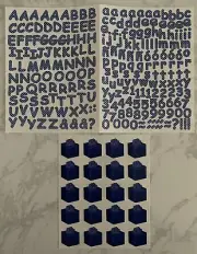 Creative Memories - Mini ABC/123 - Blue Dot Stickers + Present Stickers