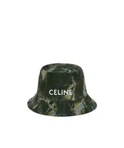 TIE-DYE CELINE BUCKET HAT IN CORDUROY S Black