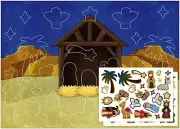 Nativity Stickers Advent Calendar for Kids Christmas Advent Calendar Stickers 20