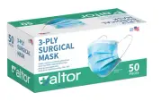 ALTOR 3-Ply ASTM Level 1 Disposable Premium Face Masks, Super Soft, Made in USA