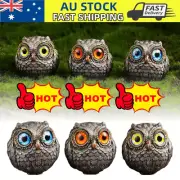 Owl Figurines Creative Owl Statue Tabletop Ornament Home Garden Decor EV