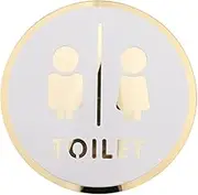 Generic Elegant Acrylic Restroom Sign Set for Business Or Home Use, Style A